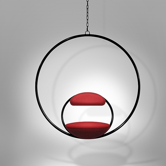 Hanging Hoop Chair Black Studio 01