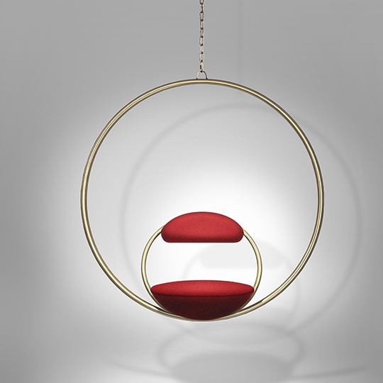Hanging Hoop Chair Brass Studio 2