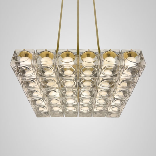 S Chant 6x6 Chandelier clear