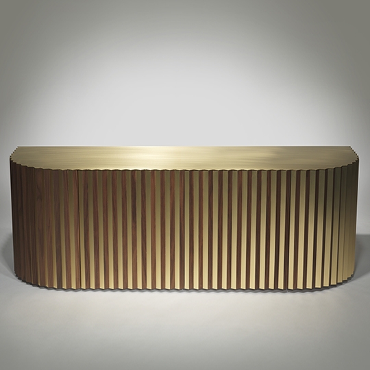 Shadow Cabinet Brass Closed Studio
